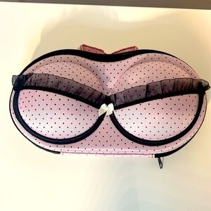 Chic Pink Polka Dot Lingerie Case